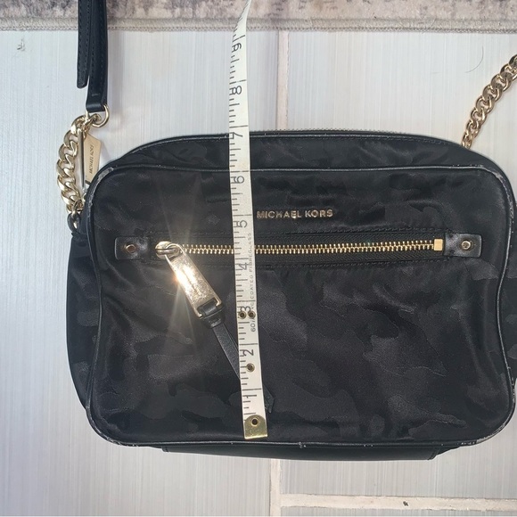 Michael Kors Black and Gold Camo Crossbody Bag - Picture 12 of 13